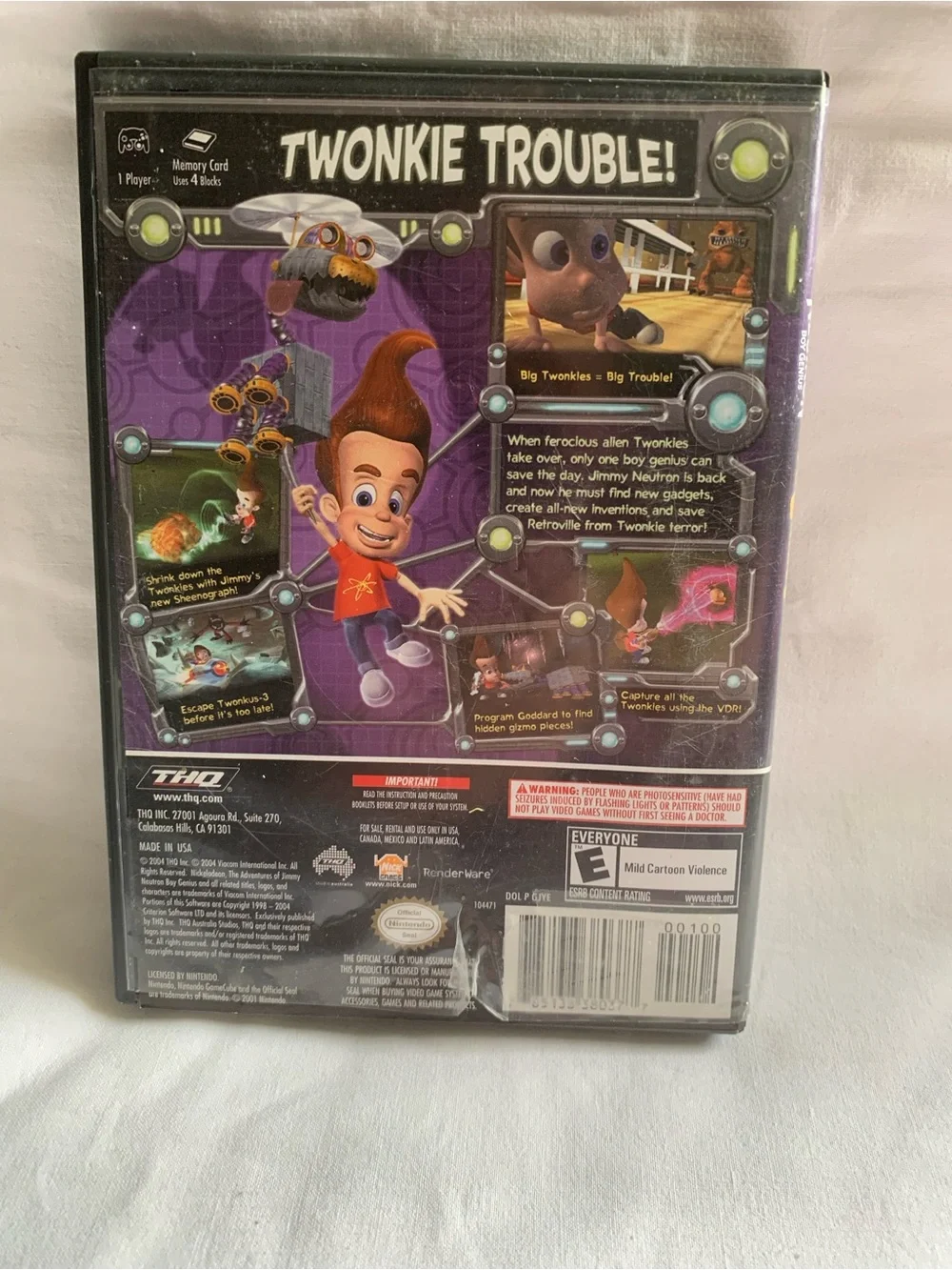 Nintendo GameCube Jimmy Neutron: Attack of the Twonkies, E for Everyone